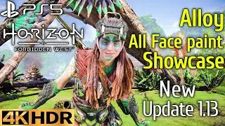Aloy All Face Paint Showcase Horizon Forbidden West Update 1.13 Patch PS5 Photo Mode 4K HDR 60FPS