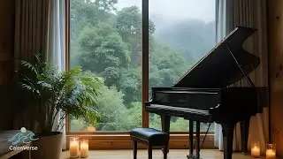 Gentle Rain & Soft Piano for Deep Sleep, Relaxation & Focus &mdash; Calm Music on Black Screen | CalmVerse
