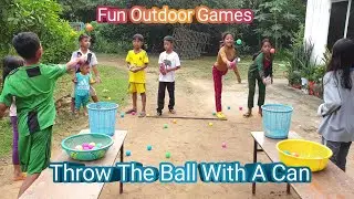 Throw The Ball With A Can | Fun Outdoor Game | Fun Team  Building Game