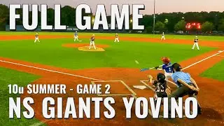 Full Game - Connor 10u Waves Baseball - Summer Gm2 vs NS Giants Yovino