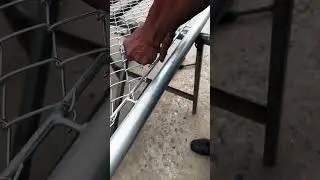 Hot dip galvanized chain link fence making process