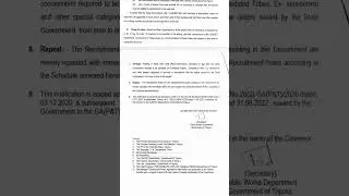 GROUP' D' MTS VACANCY NOTIFICATION & RECRUITMENT RULES PWD TRIPURA!!!!