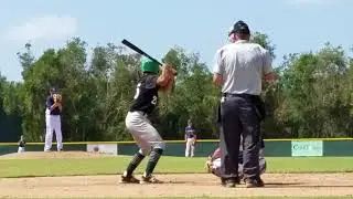 Gavin Hunter (c/o 2021) of Ostingers 2021s with 3 RBI Stand Up Double