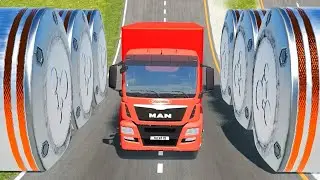 Cars vs Bollard- Beamng Drive-Spintires-Mudrunner-Snowrunner