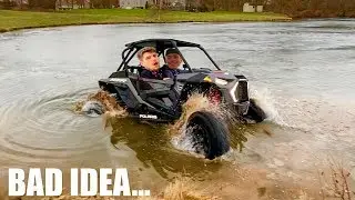 RZR TURBO S VS THIN ICE... BAD IDEA