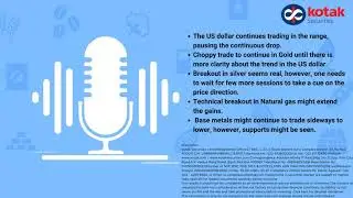 Commodity outlook: US dollar remains in the range; Base metals may trade sideways