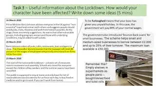 Lesson: Lockdown diary