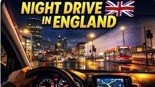 Birmingham Night Drive, England 🇬🇧 | Relaxing UK Drive at Night