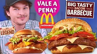 NOVOS LANÇAMENTOS DO MC DONALD'S: BIG TASTY BACON BARBECUE E MC CHICKEN CRISPY LEGEND - Vale a pena?