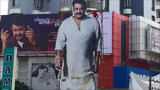 Mohanlal's big cut out infront of lulu mall kochi