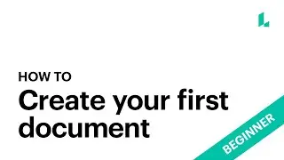 Create your first document & other basic functions [ Lucidpress tutorials ]