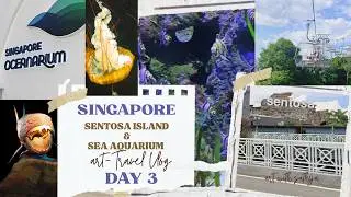 Artist in Singapore 🎨 | SEA Aquarium & Sentosa Adventure | Art Travel Vlog Day 3സിംഗപ്പൂർ