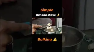 simple banana shake, easy to make & good for weighing #food #viral #gym