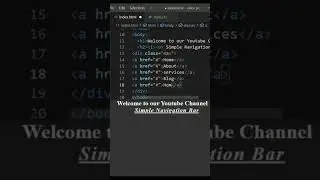 simple navigation bar using HTML and CSS