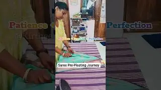 From Practice to Perfection | Saree Pre-Pleating Journey ✨#ytshorts #shortsfeed #tamil #sareelove
