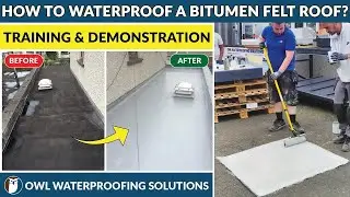 Waterproofing a Bitumen Felt Roof with LAVA 20 Liquid Rubber Waterproofing System | Training & Demo