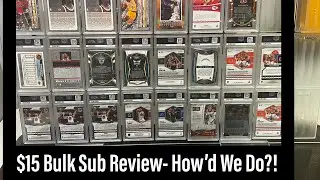 $15 PSA Bulk Sub review/ crossovers from BCCG CSG SGC HGA - SYS Display review too! #sportscards