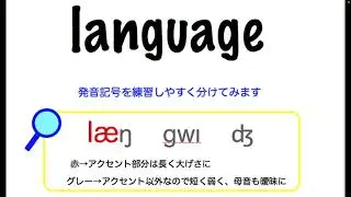 1分でlanguageの発音