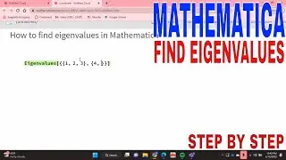 ✅ How To Find Eigenvalues In Mathematica 🔴