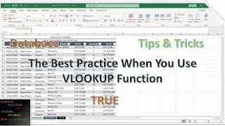 The Best Practice When Using VLOOKUP Function - Tips And Tricks -    VLOOKUP Part5