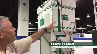 combinaci&oacute;n de ducha de seguridad interior y unidad lavaojos
