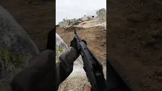 Took out our CYMA M16 for a spin, too fun 😂 #airsoft #umbrellaarmory #m16