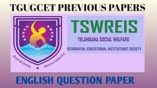 TGUGCET ENGLISH PREVIOUS QUESTION PAPER