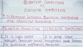 Quantum computing vs classical computing in hindi|difference between quantum & classical computing.