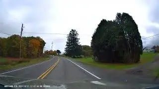 4K video Fall colors Near Kersey PA at peak/just past 10/21/2023