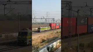high speed dedicated freight corridor double stack container train #indian #railway #train #wdfc
