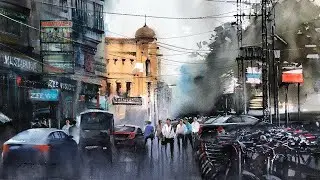 Watercolor Street Scene Made Simple: Step-by-Step Urban Landscape.