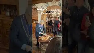 The famous Roasted Suckling Pig at Segovia Spain #sucklingpig #segovia #spain