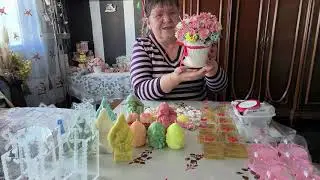 Buchet nou de flori terminat și noi modele de forme de lumânări.
