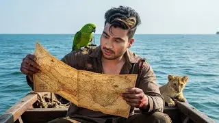 &ldquo;Banet Sidhu Survives Shark Attack | Ocean Survival with Parrot & Lion Cub&rdquo;