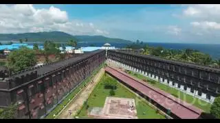 Cellular Jail - Port Blair Aerial Video Stock Footage