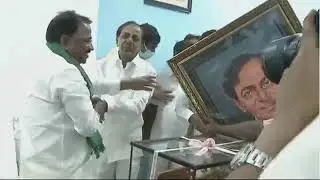 CM Sri KCR inaugurating Agriculture Market Yard at Chityala Village, Wanaparthy District.