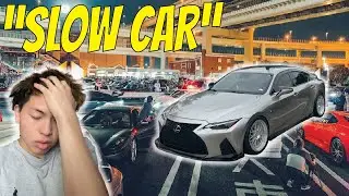 LOUD LEXUS IS350 2022 GETS CLOWNED AT CAR MEET!! *EMBARRASSING*