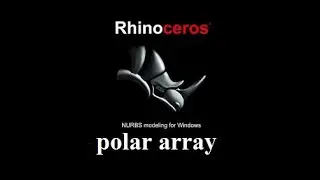 polar array tool bar how to use in rhino cad