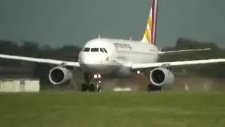 Germanwings A319-132 Landing and Takeoff from Hannover