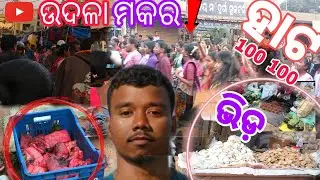 ଉଦଳା ମକର ହାଟ ପୁରା 100 100 ରେ  ଭିଡ଼ //@sadhumarndi @Streactionkola 