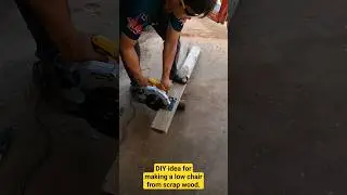 DIY idea for making a low chair from scrap wood. #diy #diy_tool