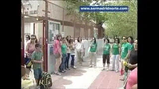 Pitada contra los recortes educativos en el CEIP Príncipe Felipe de Sanse