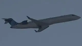 United Express (GoJet) Mitsubishi CRJ-550 (Evo Blue Livery) Takeoff From Idaho Falls [N571GJ]