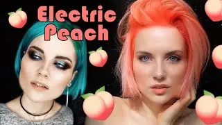 ELECTRIC PEACH HAIR DYE TUTORIAL. ИЗ ГОЛУБОГО В КОРАЛЛОВЫЙ