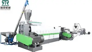 HDPE PP rigid flakes die face cut granulating recycling line