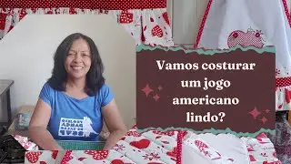 Vem costurar comigo um lindo jogo americano, prático, fácil e rápido.🪡🧵❤️