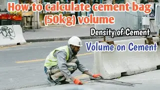 How to calculate cement bag (50kg) volume | #shorts #cement #civilengineering