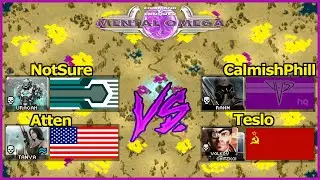 [Mental Omega 3.3.6] LB, US vs HQ, RU | 2v2 Siberian Woods