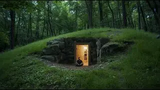 Building a Wooden Shelter with a Warm Bed