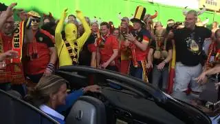 Red Devils Belgium sing for Christian Wilhelmsson